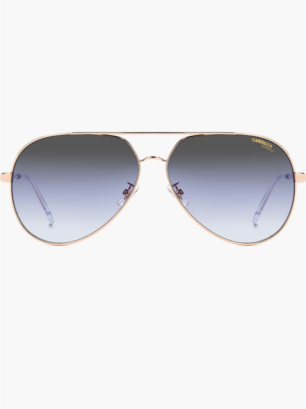 Carrera 63mm Gradient oversized Aviator Sunglasses Rose gold blue